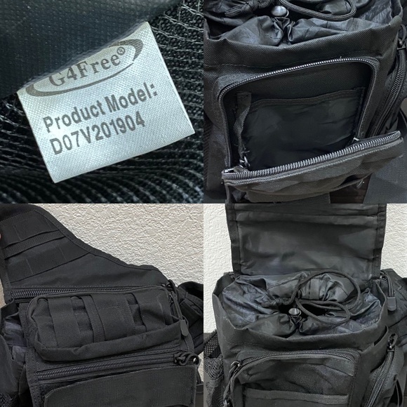 G4FREE Black Tactical Messenger Utility Sling Bag - Picture 15 of 16